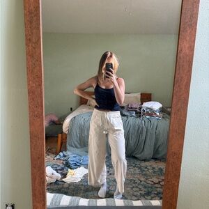 Free people cream pull on pants
